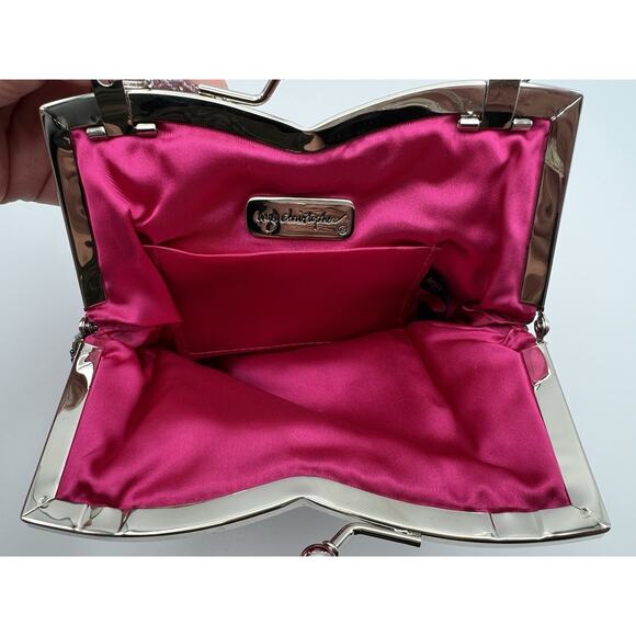 Inge Christopher Beaded Art Deco 1920s Style Vintage Evening Purse Handbag Pink - Picture 6 of 11